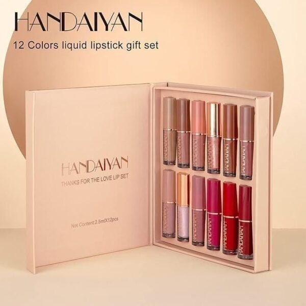 Handaiyan Lipstick Set of 12 – Bold, Beautiful & Long-lasting Colors for Every Mood!